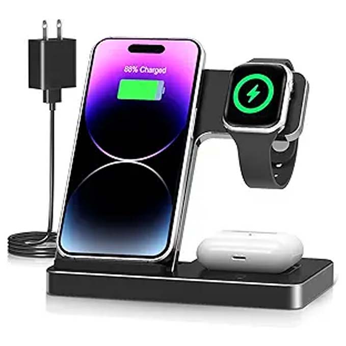 Wireless Charger iPhone Charging Station: 3 in 1 